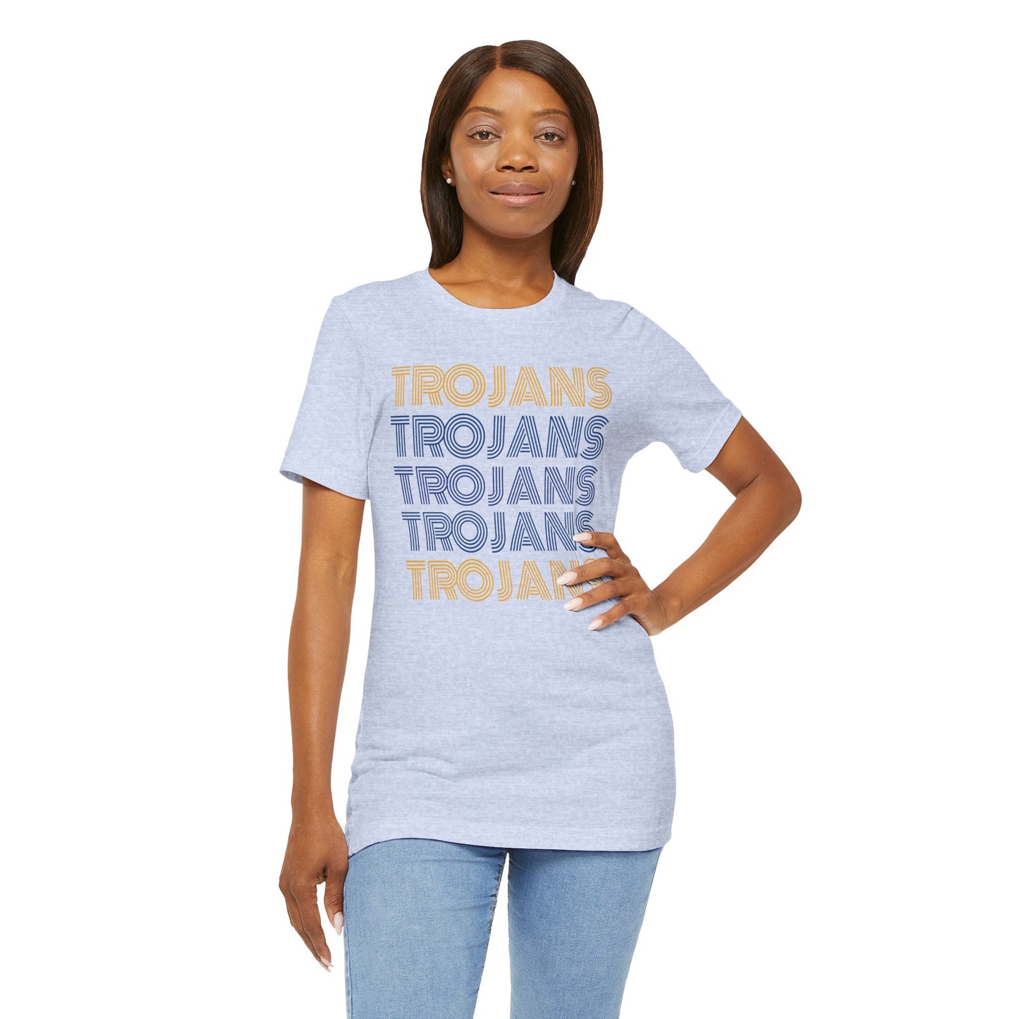 Trojans 5x Line Unisex Jersey Short Sleeve Tee - Multiple Colors