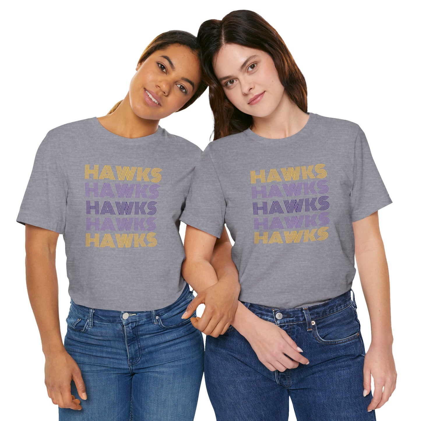 Hawks 5x Lines Unisex Jersey Short Sleeve Tee - Multiple Colors