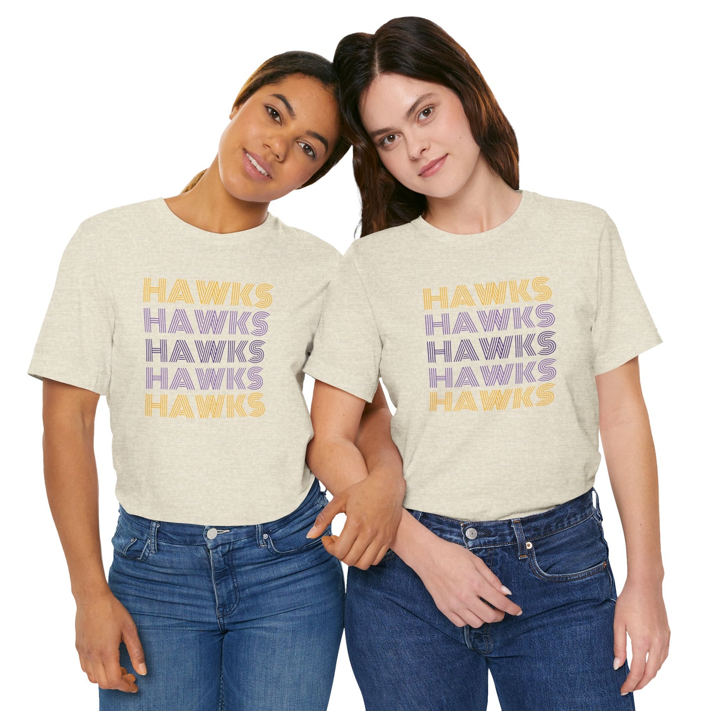 Hawks 5x Lines Unisex Jersey Short Sleeve Tee - Multiple Colors