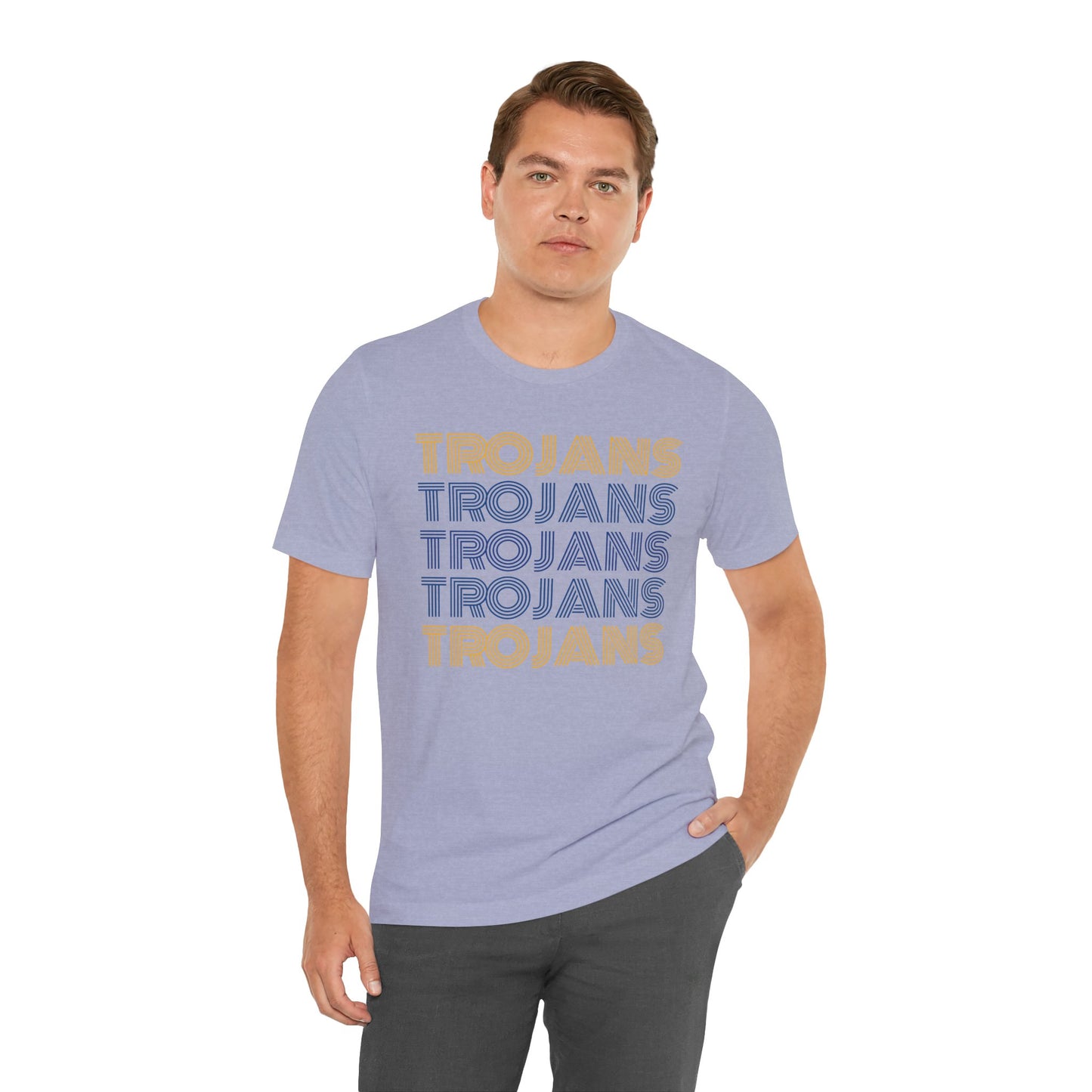 Trojans 5x Line Unisex Jersey Short Sleeve Tee - Multiple Colors