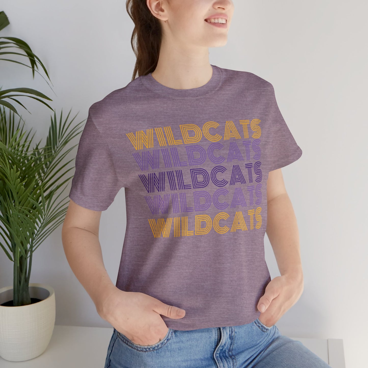 Wildcats 5x Lines Unisex Jersey Short Sleeve Tee - Multiple Colors