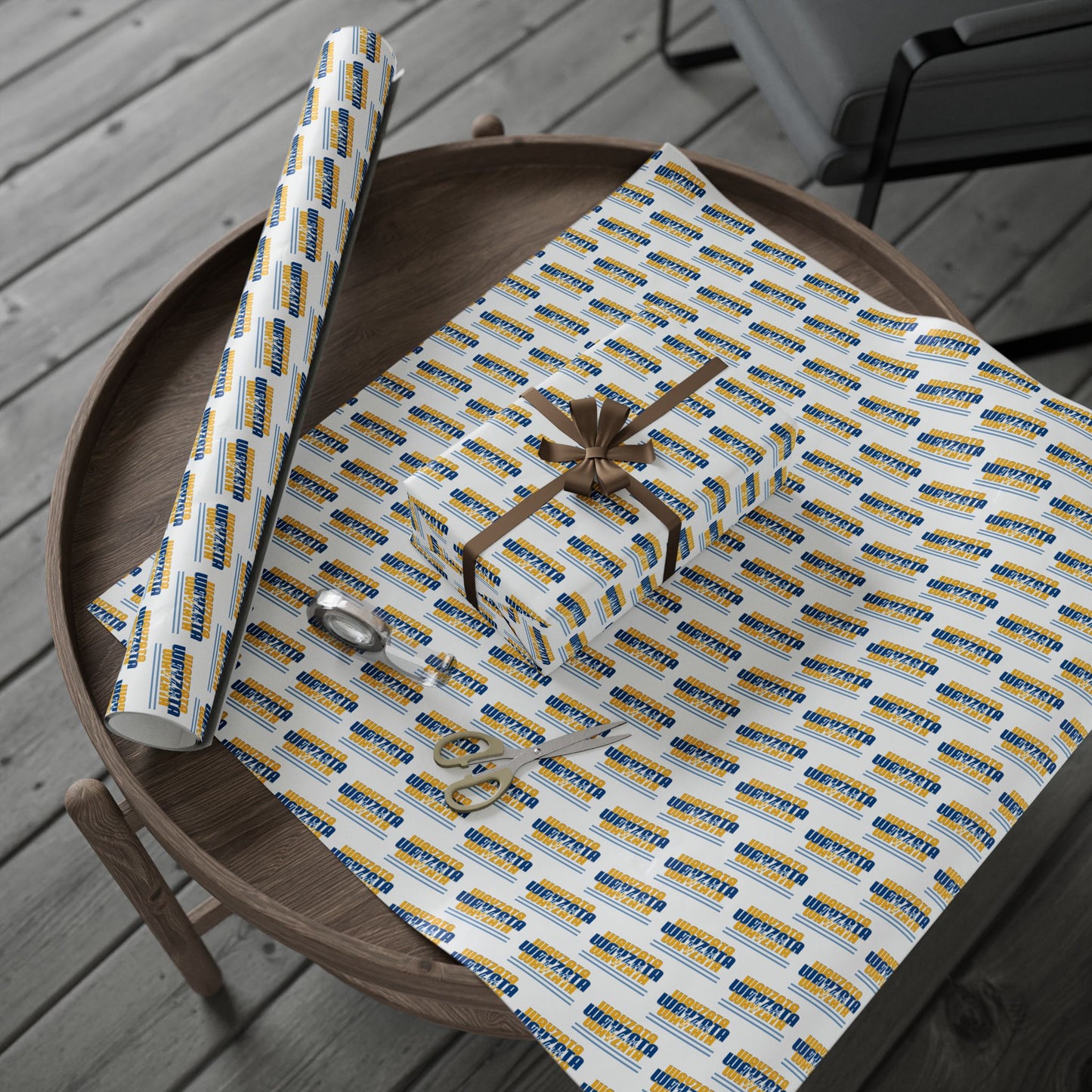 Wayzata Trojans Wrapping Paper - White