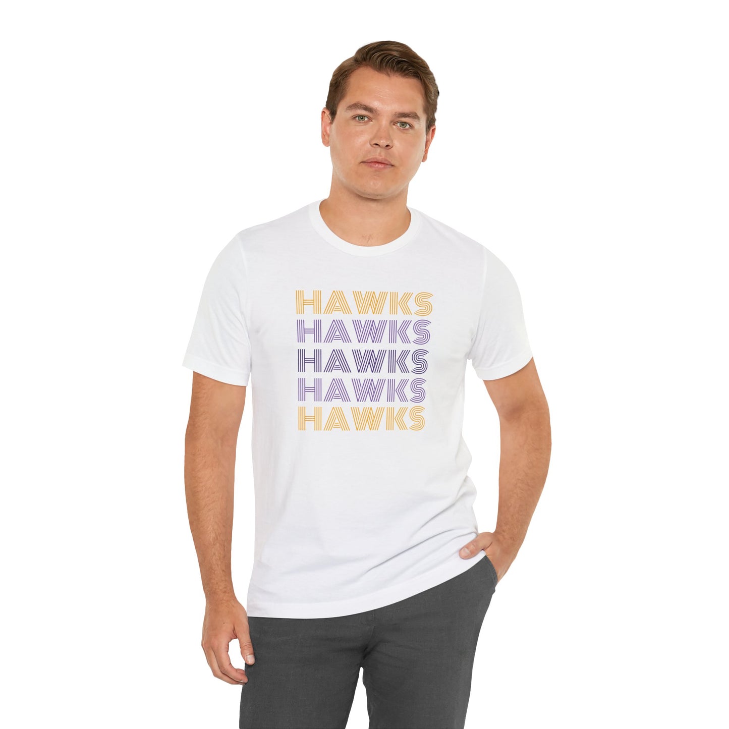 Hawks 5x Lines Unisex Jersey Short Sleeve Tee - Multiple Colors