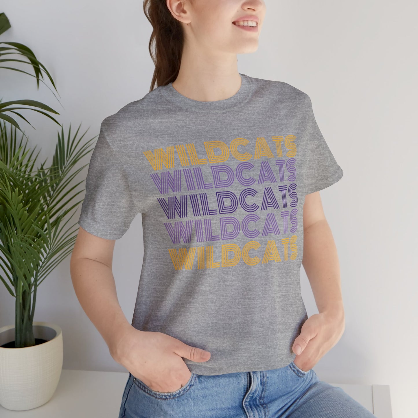 Wildcats 5x Lines Unisex Jersey Short Sleeve Tee - Multiple Colors