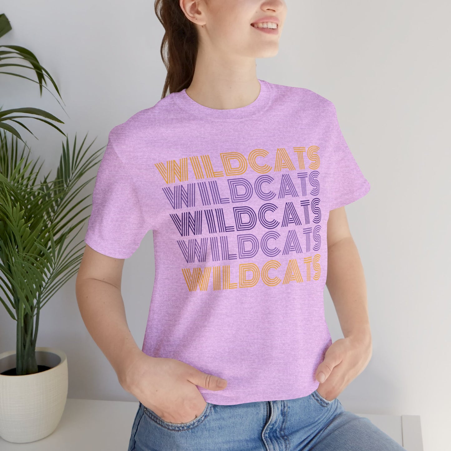 Wildcats 5x Lines Unisex Jersey Short Sleeve Tee - Multiple Colors