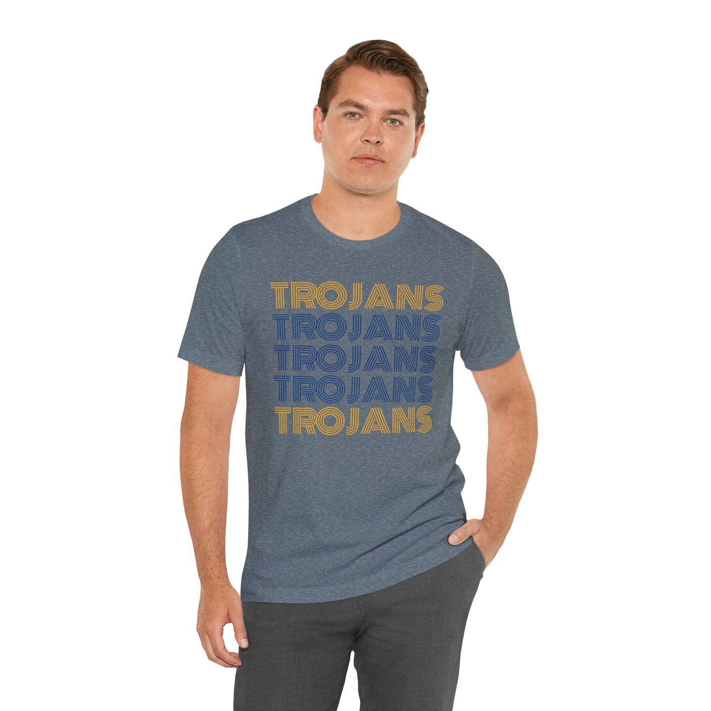 Trojans 5x Line Unisex Jersey Short Sleeve Tee - Multiple Colors