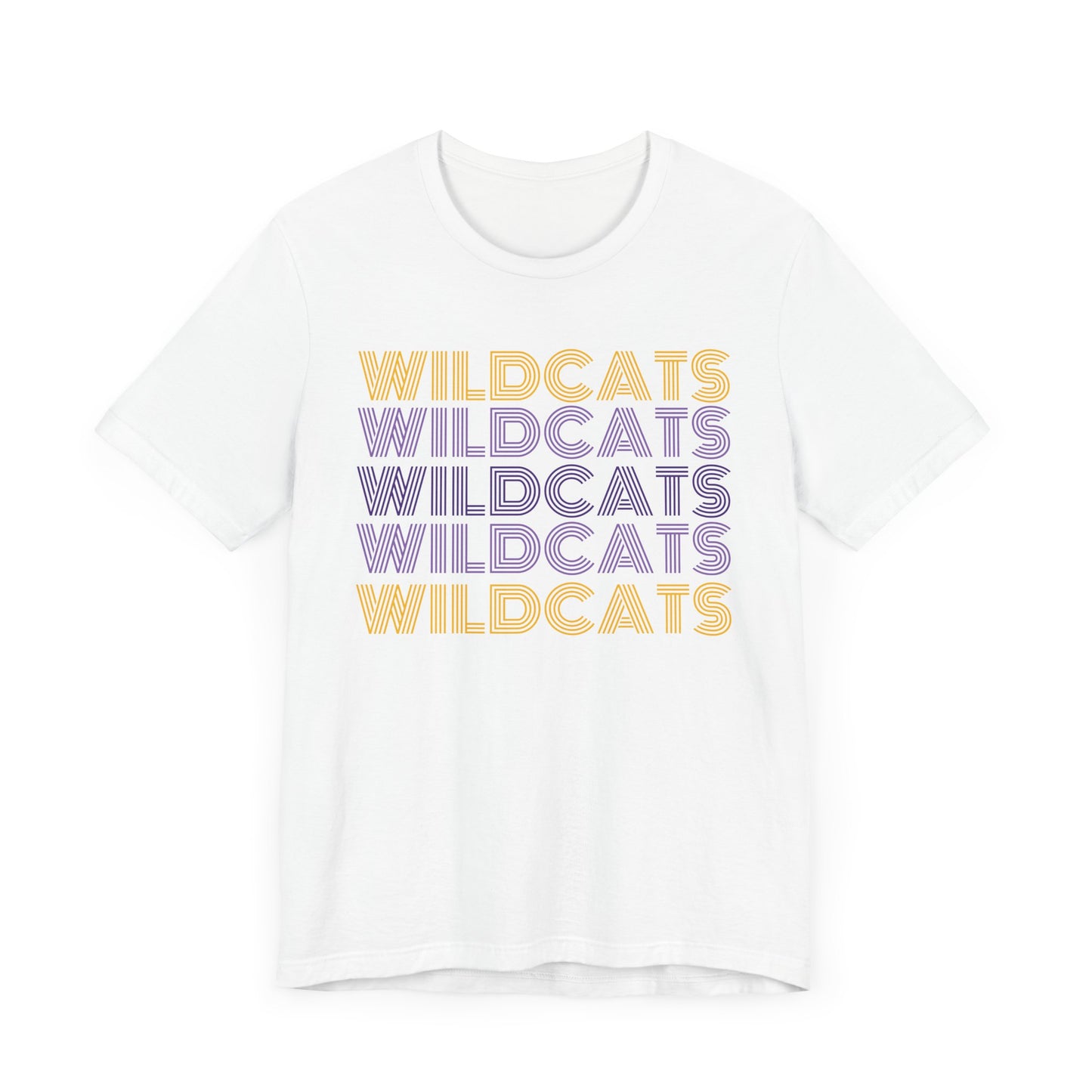 Wildcats 5x Lines Unisex Jersey Short Sleeve Tee - Multiple Colors