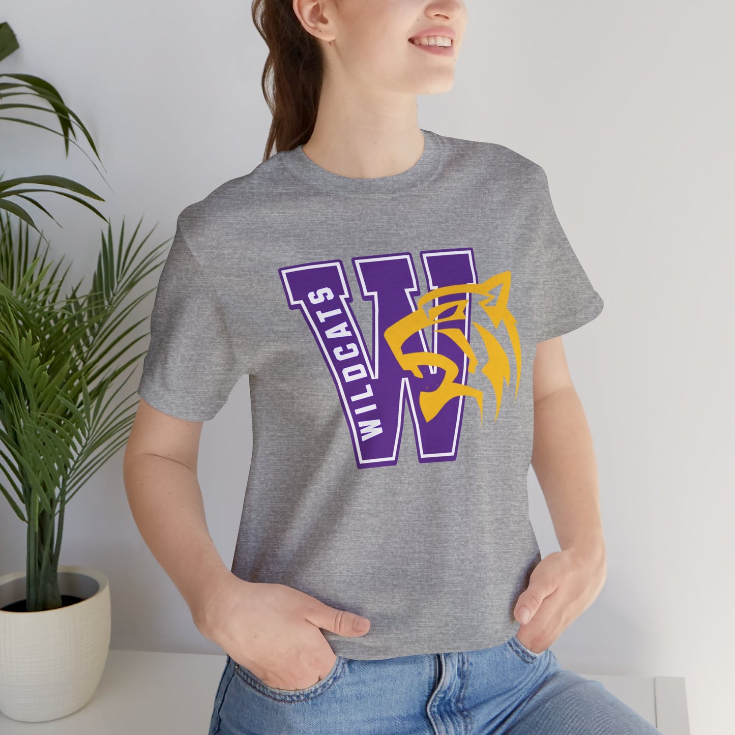 Wildcats Monogram Unisex Jersey Short Sleeve Tee - Multiple Colors