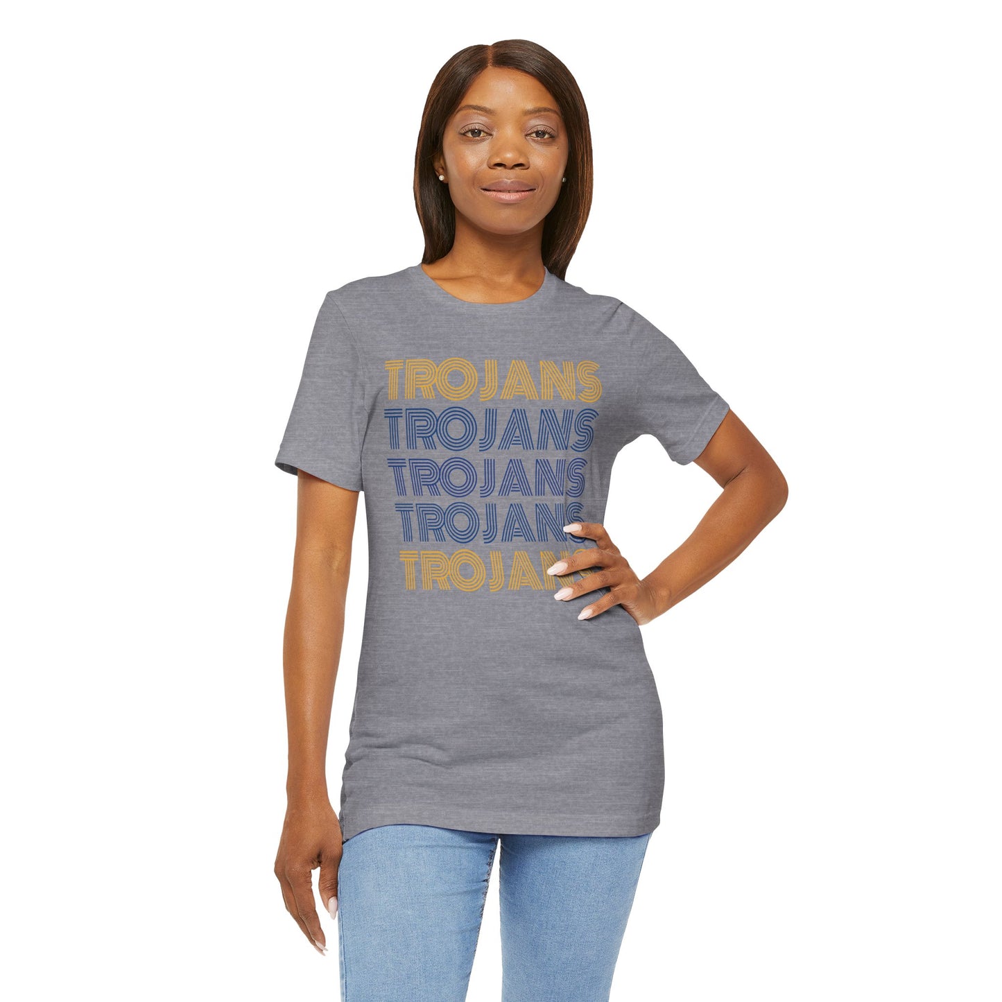 Trojans 5x Line Unisex Jersey Short Sleeve Tee - Multiple Colors