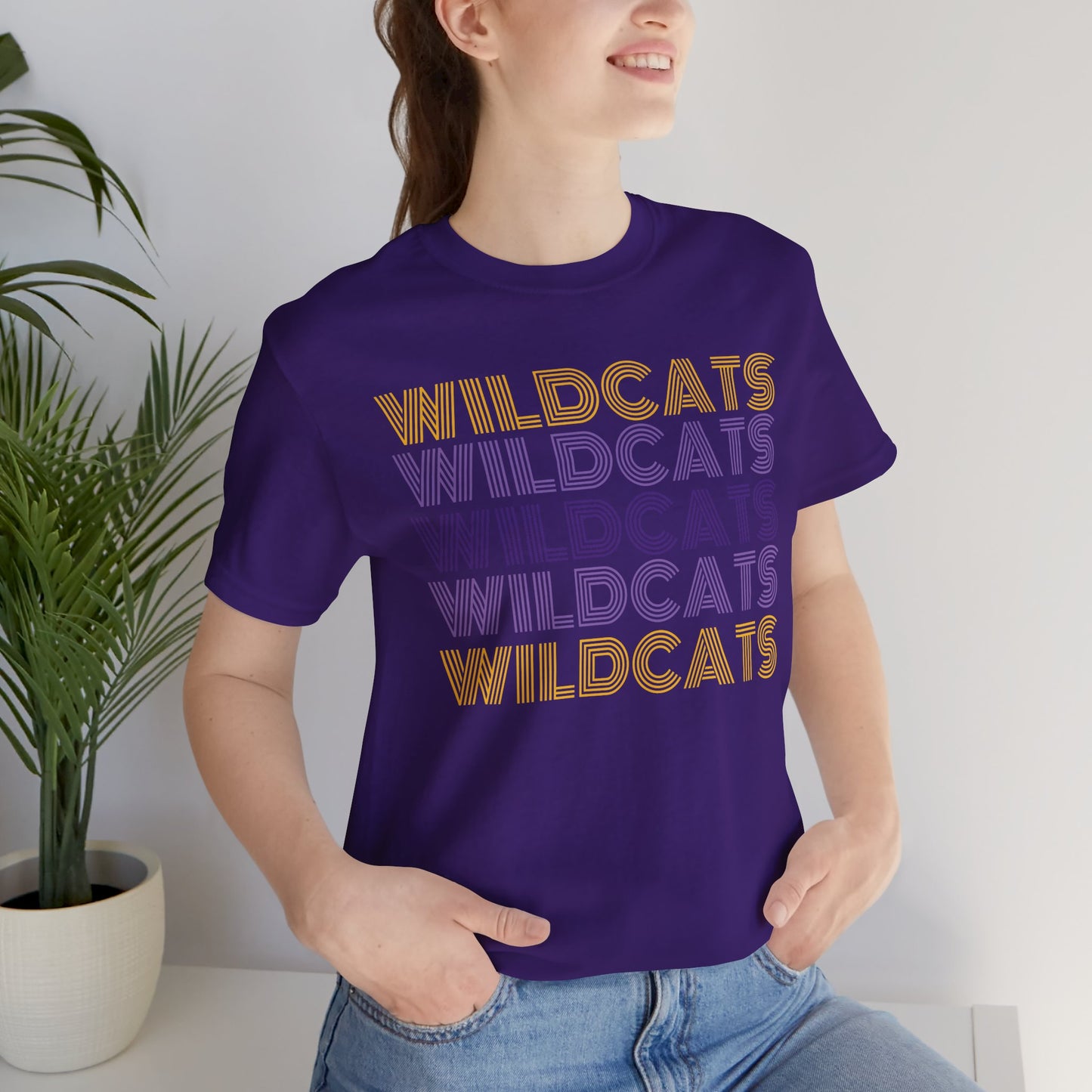 Wildcats 5x Lines Unisex Jersey Short Sleeve Tee - Multiple Colors