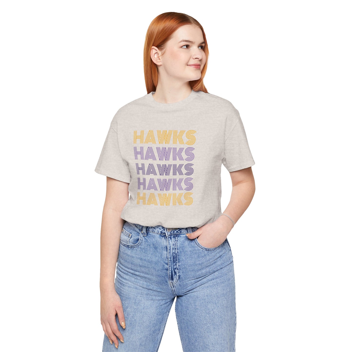 Hawks 5x Lines Unisex Jersey Short Sleeve Tee - Multiple Colors