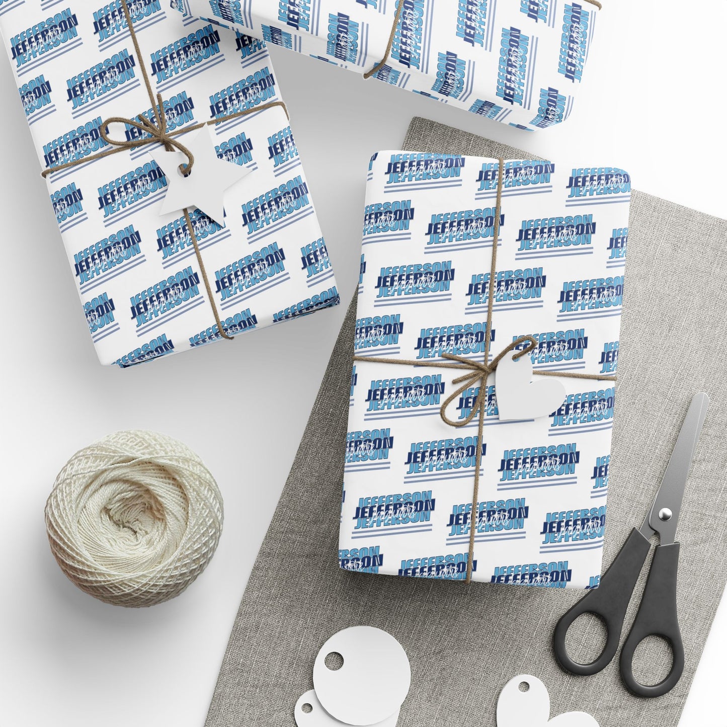 Jefferson Jaguars Wrapping Paper - White