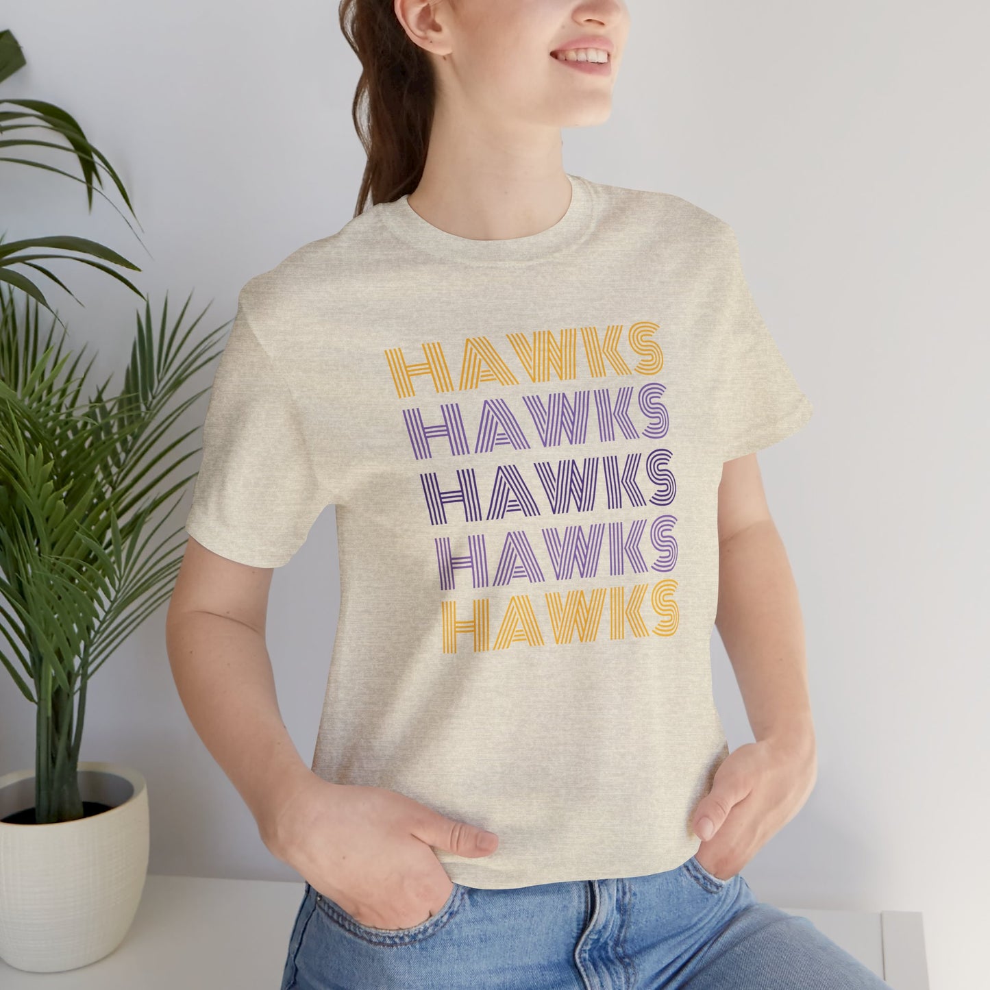 Hawks 5x Lines Unisex Jersey Short Sleeve Tee - Multiple Colors