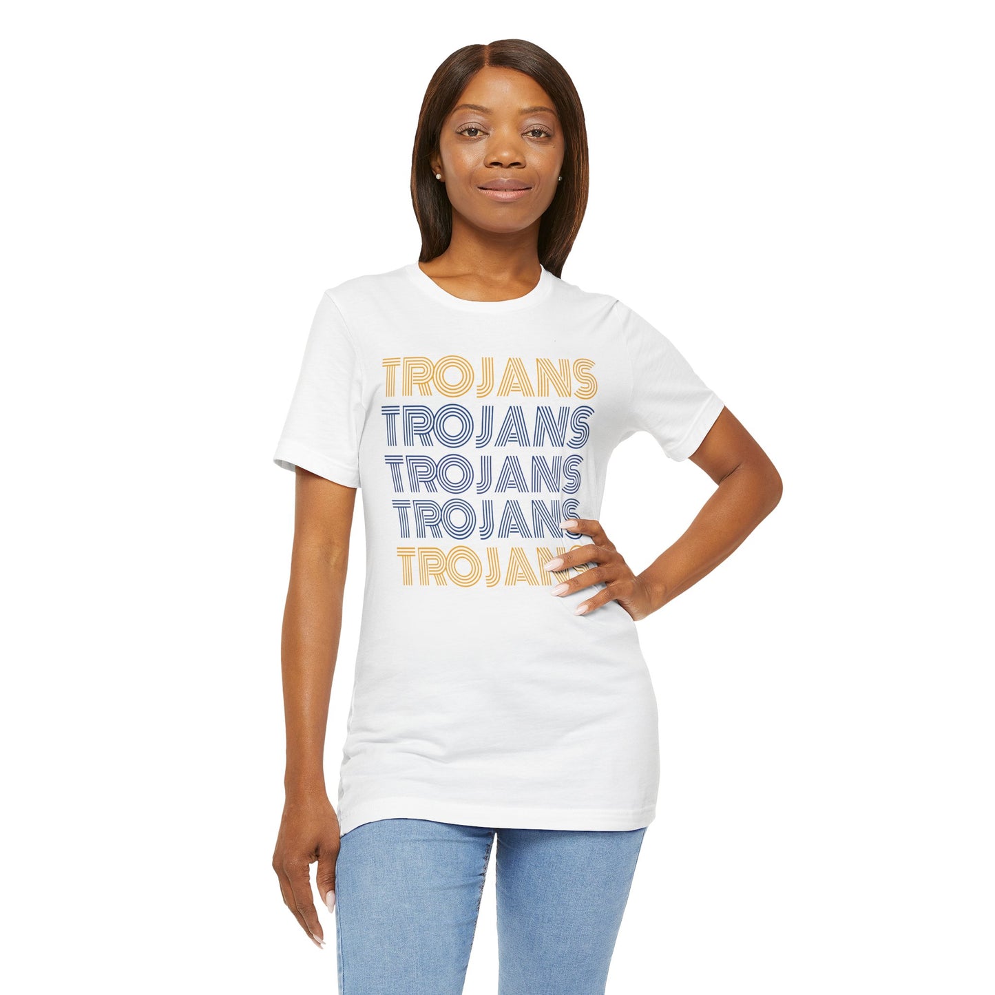 Trojans 5x Line Unisex Jersey Short Sleeve Tee - Multiple Colors