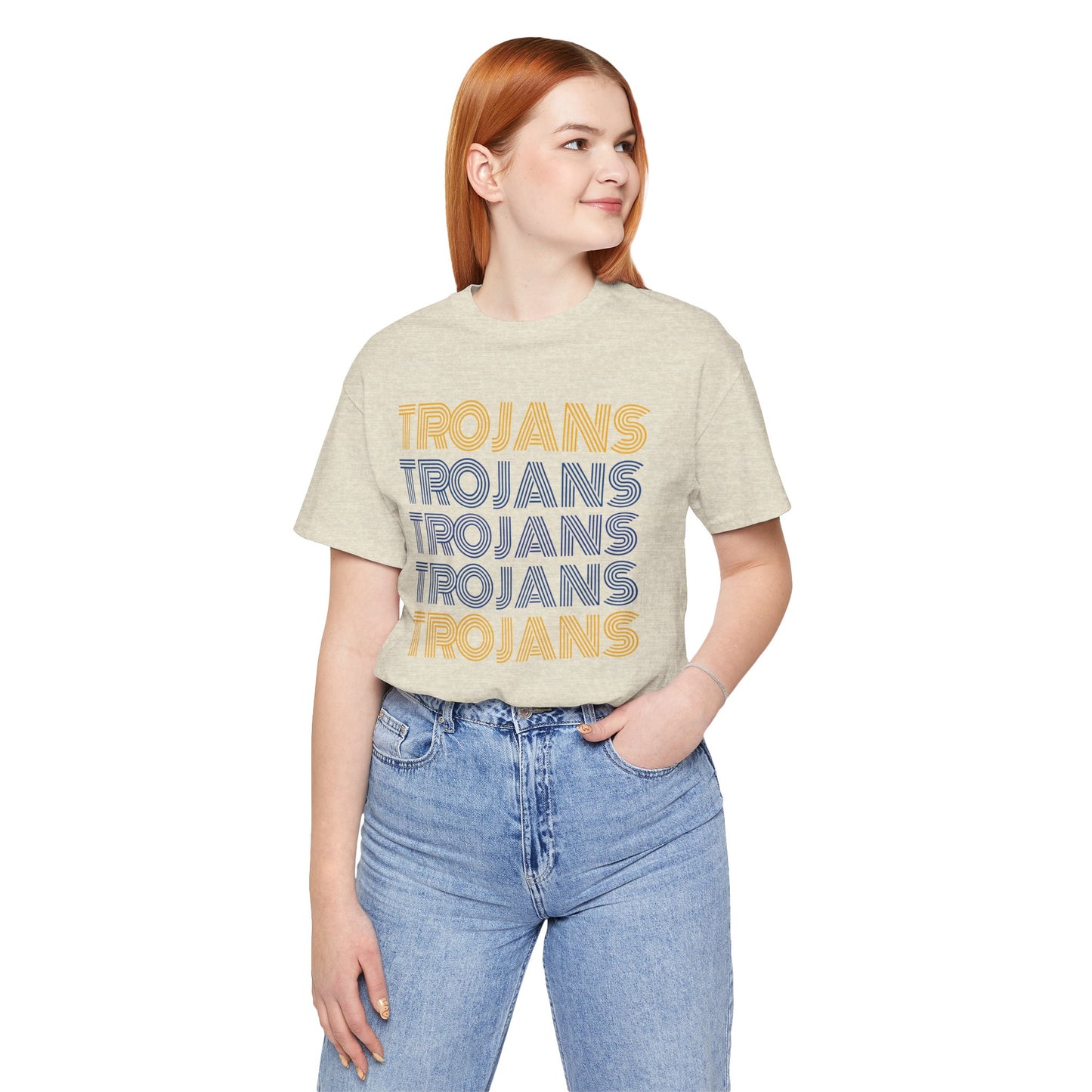 Trojans 5x Line Unisex Jersey Short Sleeve Tee - Multiple Colors