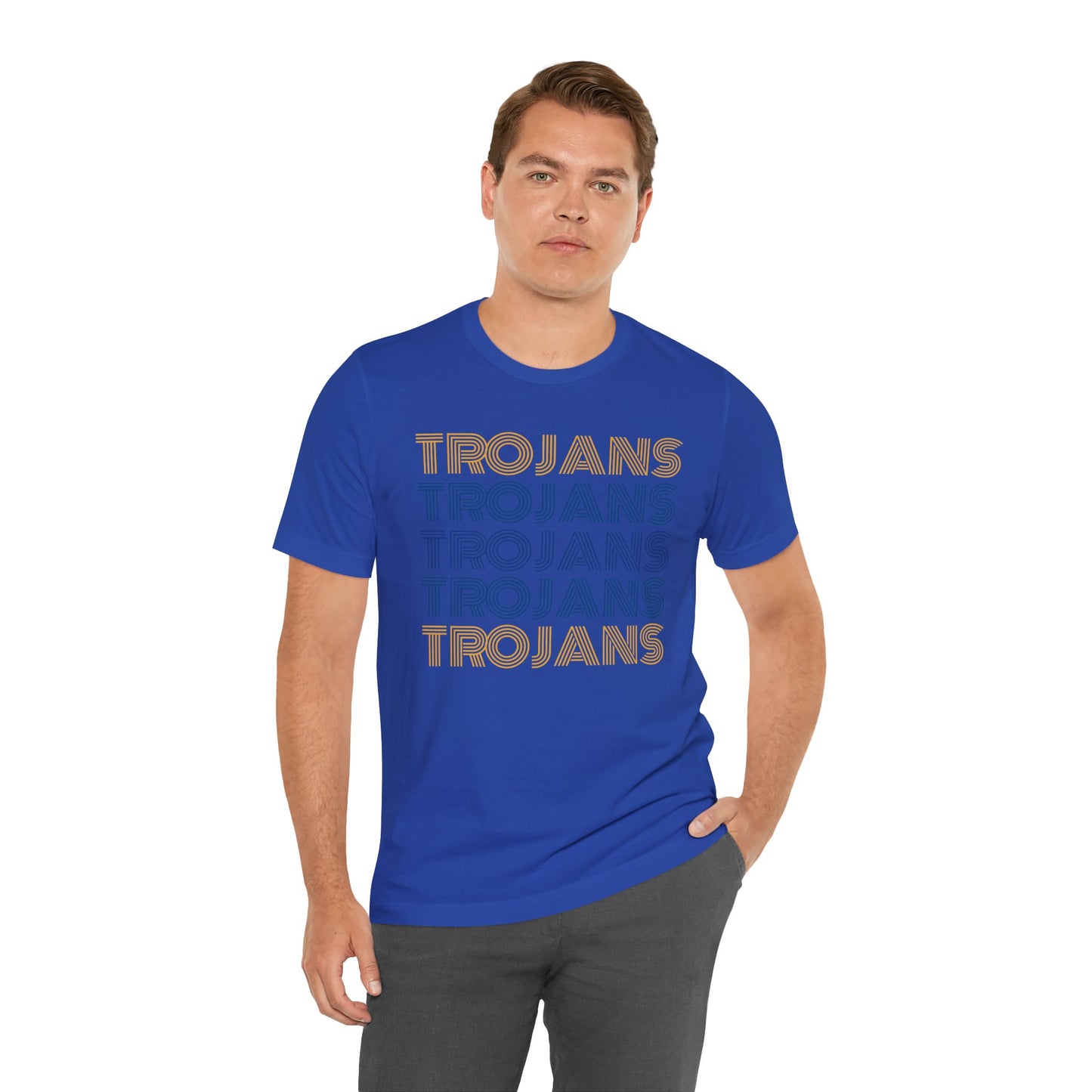 Trojans 5x Line Unisex Jersey Short Sleeve Tee - Multiple Colors