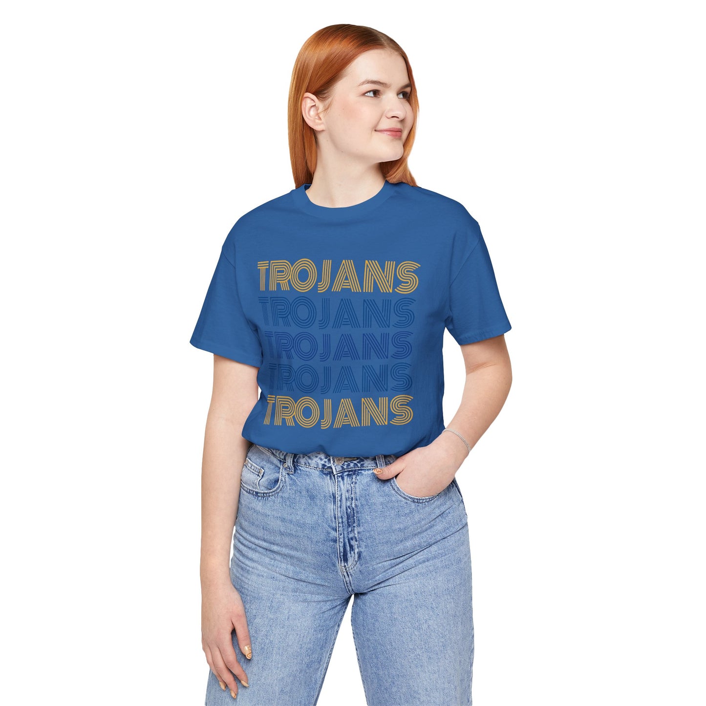 Trojans 5x Line Unisex Jersey Short Sleeve Tee - Multiple Colors