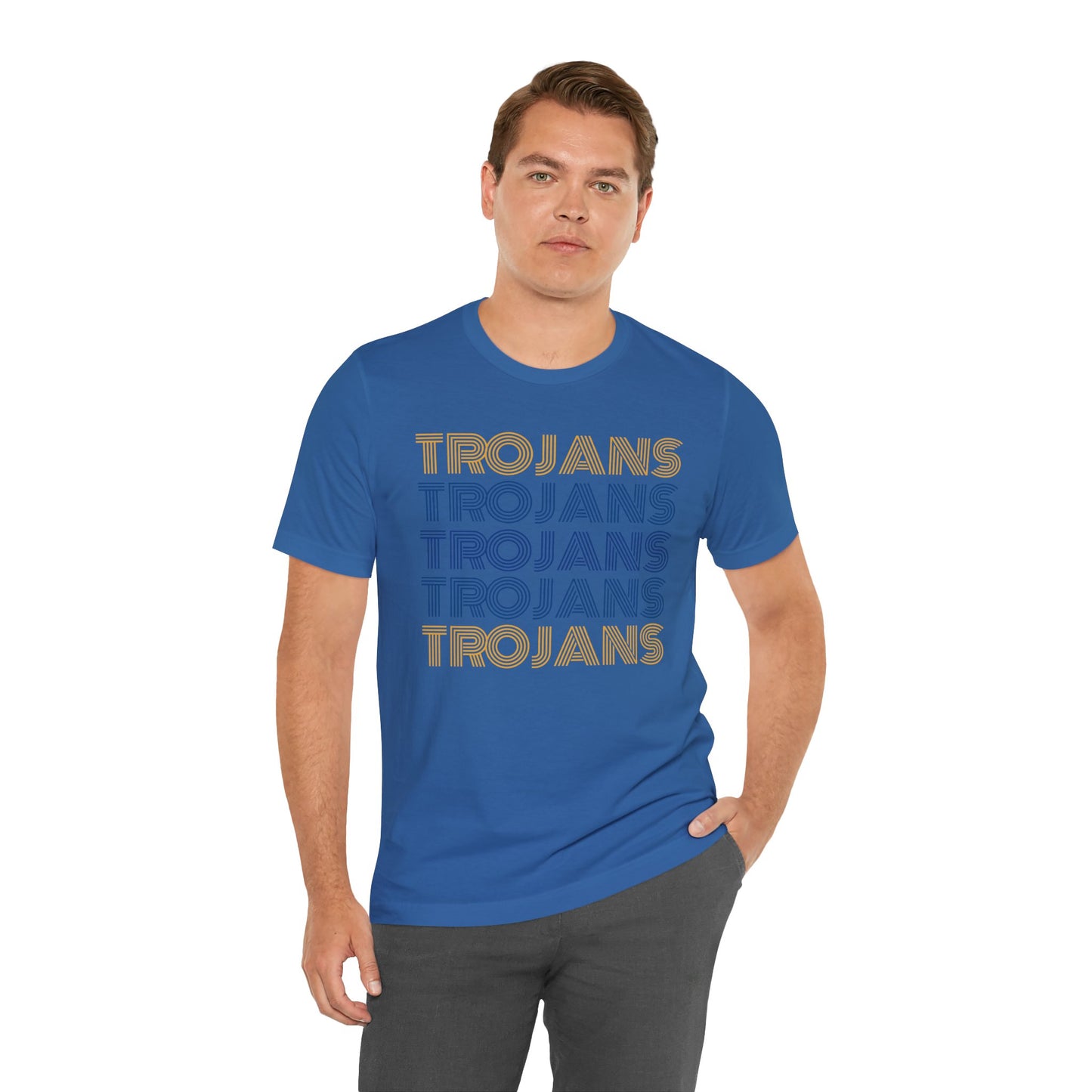 Trojans 5x Line Unisex Jersey Short Sleeve Tee - Multiple Colors