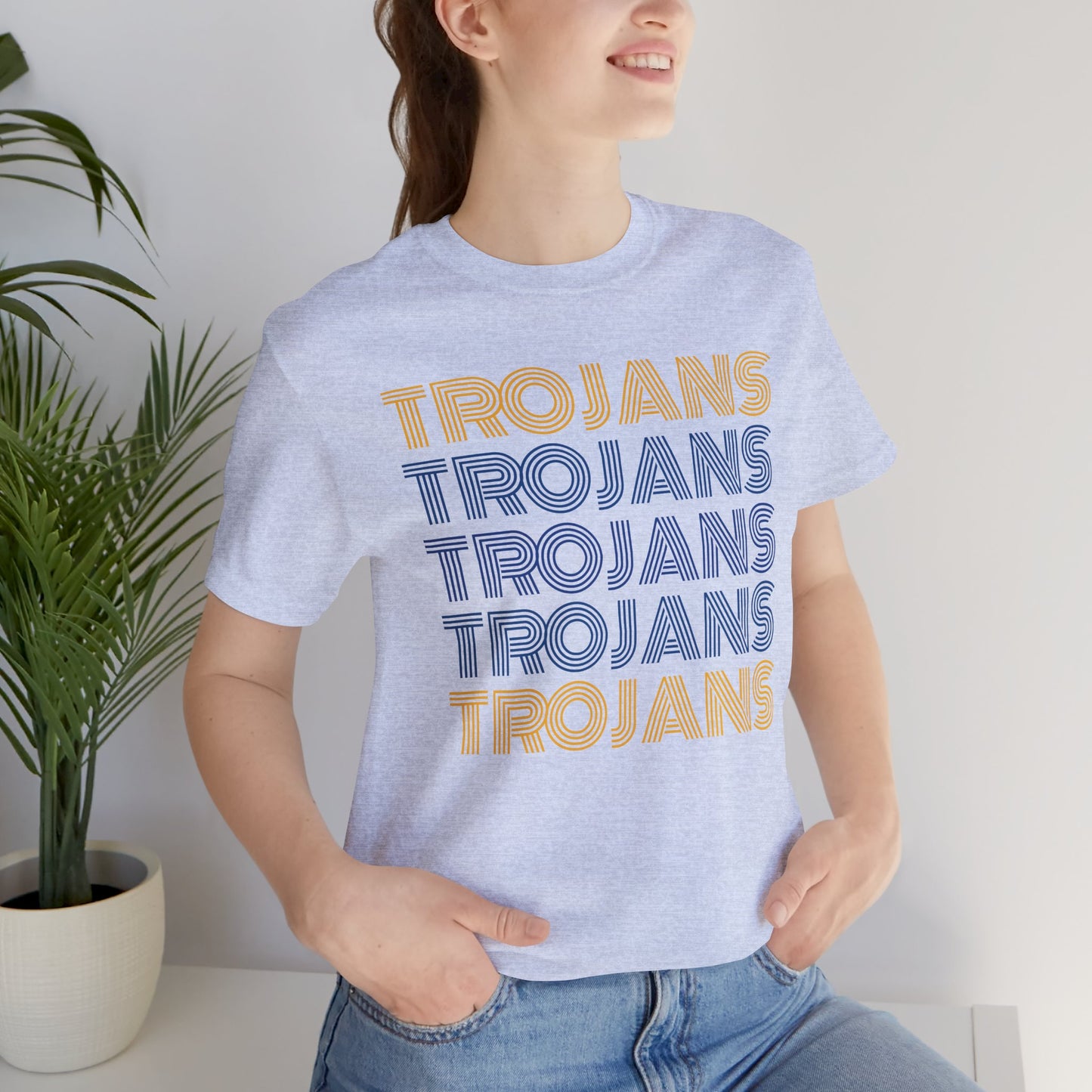 Trojans 5x Line Unisex Jersey Short Sleeve Tee - Multiple Colors