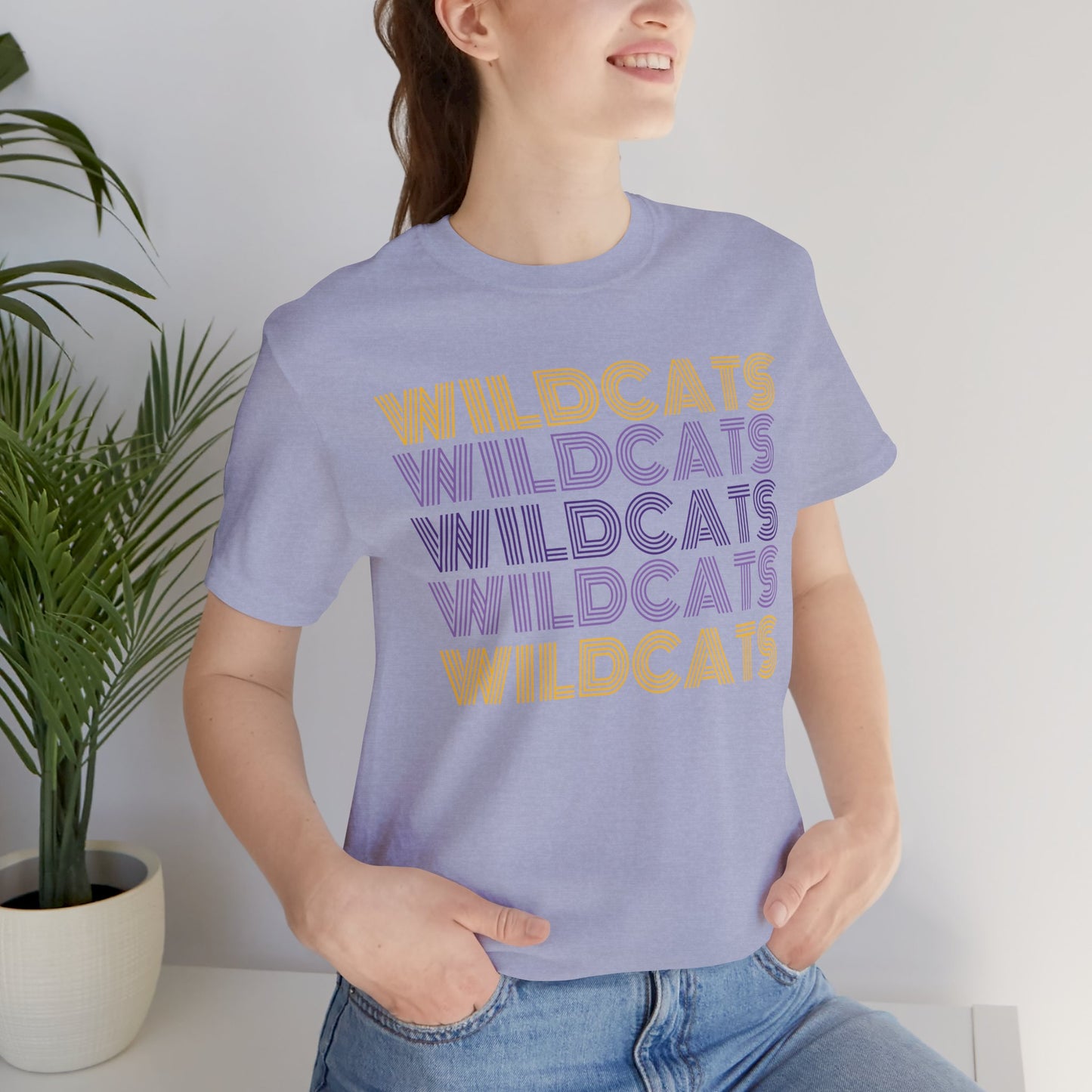 Wildcats 5x Lines Unisex Jersey Short Sleeve Tee - Multiple Colors