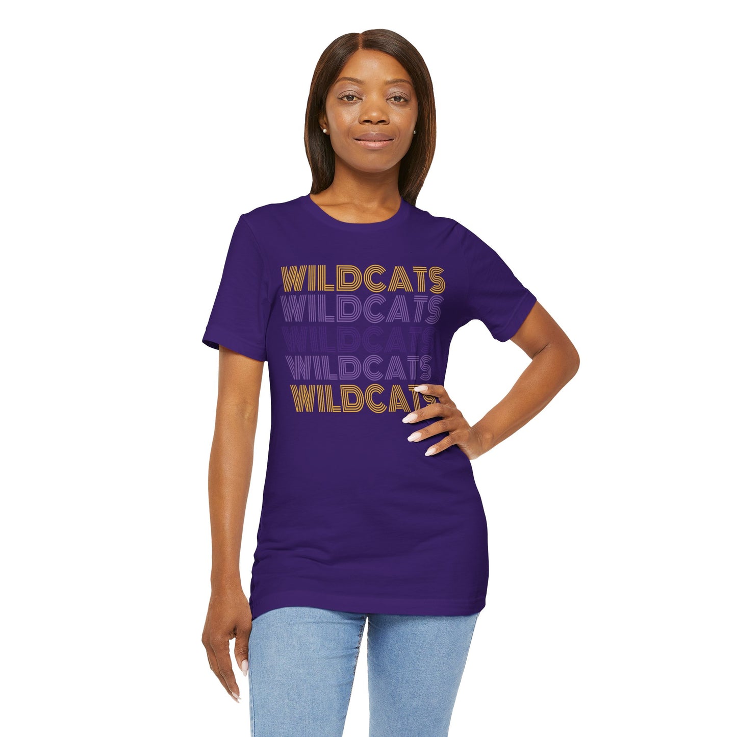 Wildcats 5x Lines Unisex Jersey Short Sleeve Tee - Multiple Colors