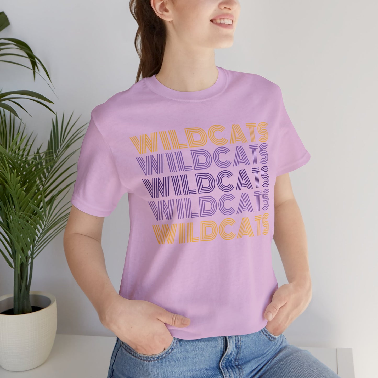 Wildcats 5x Lines Unisex Jersey Short Sleeve Tee - Multiple Colors