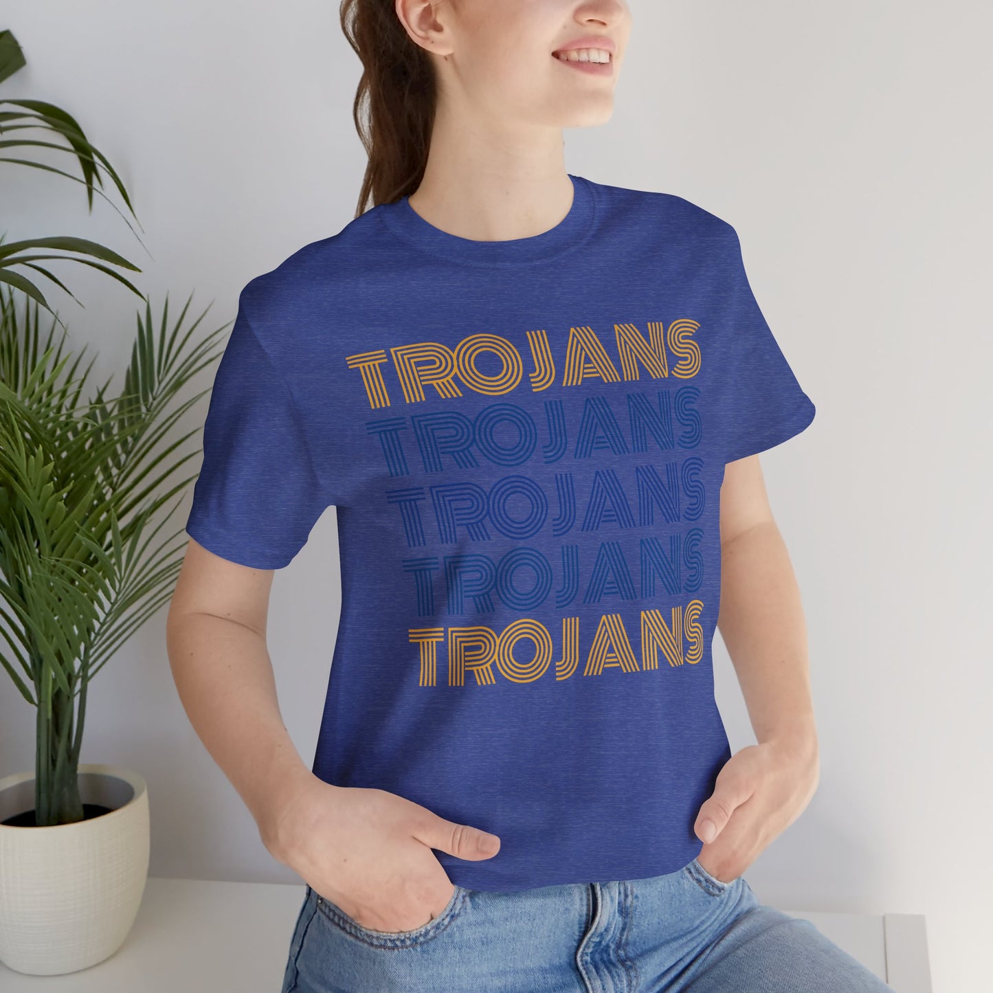 Trojans 5x Line Unisex Jersey Short Sleeve Tee - Multiple Colors