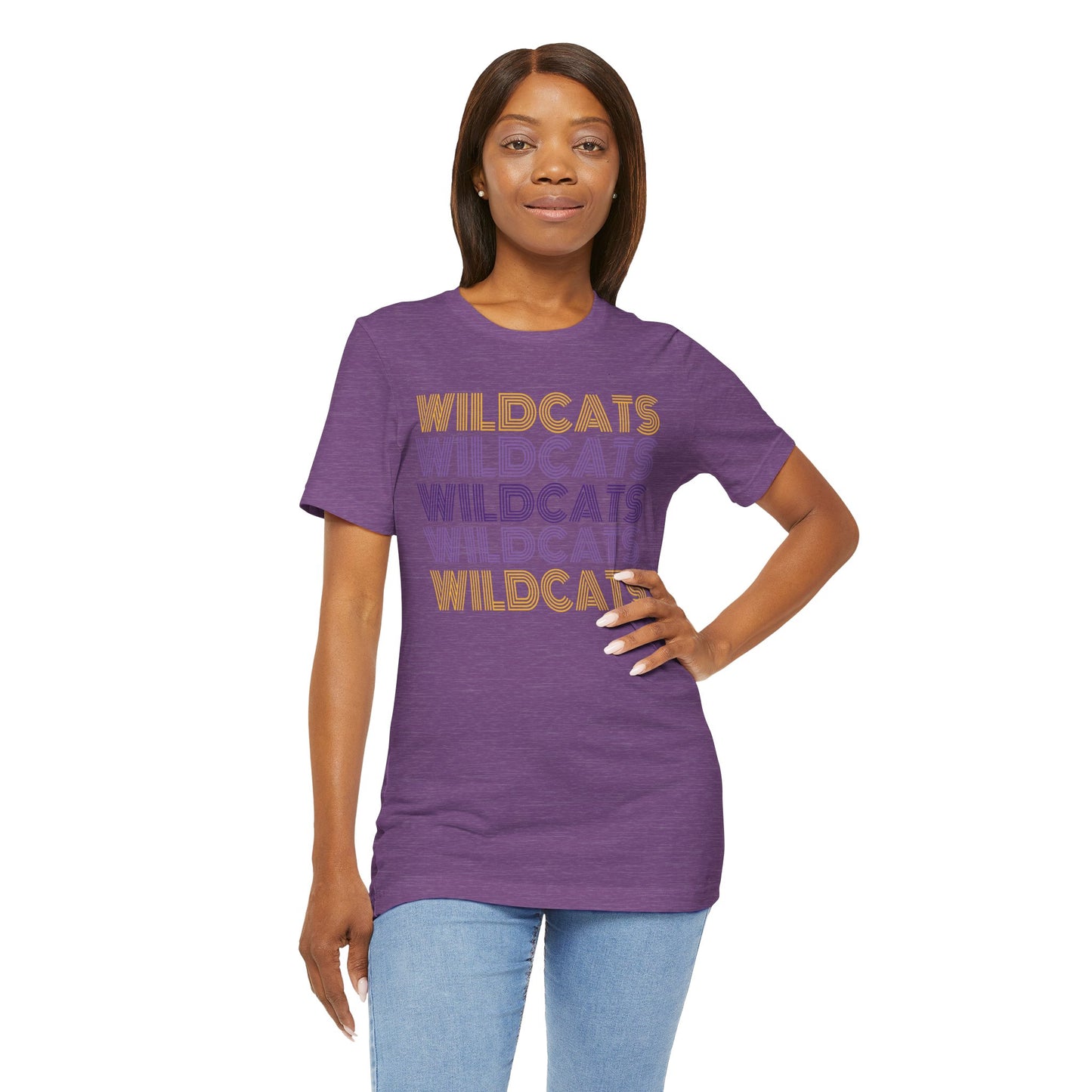 Wildcats 5x Lines Unisex Jersey Short Sleeve Tee - Multiple Colors