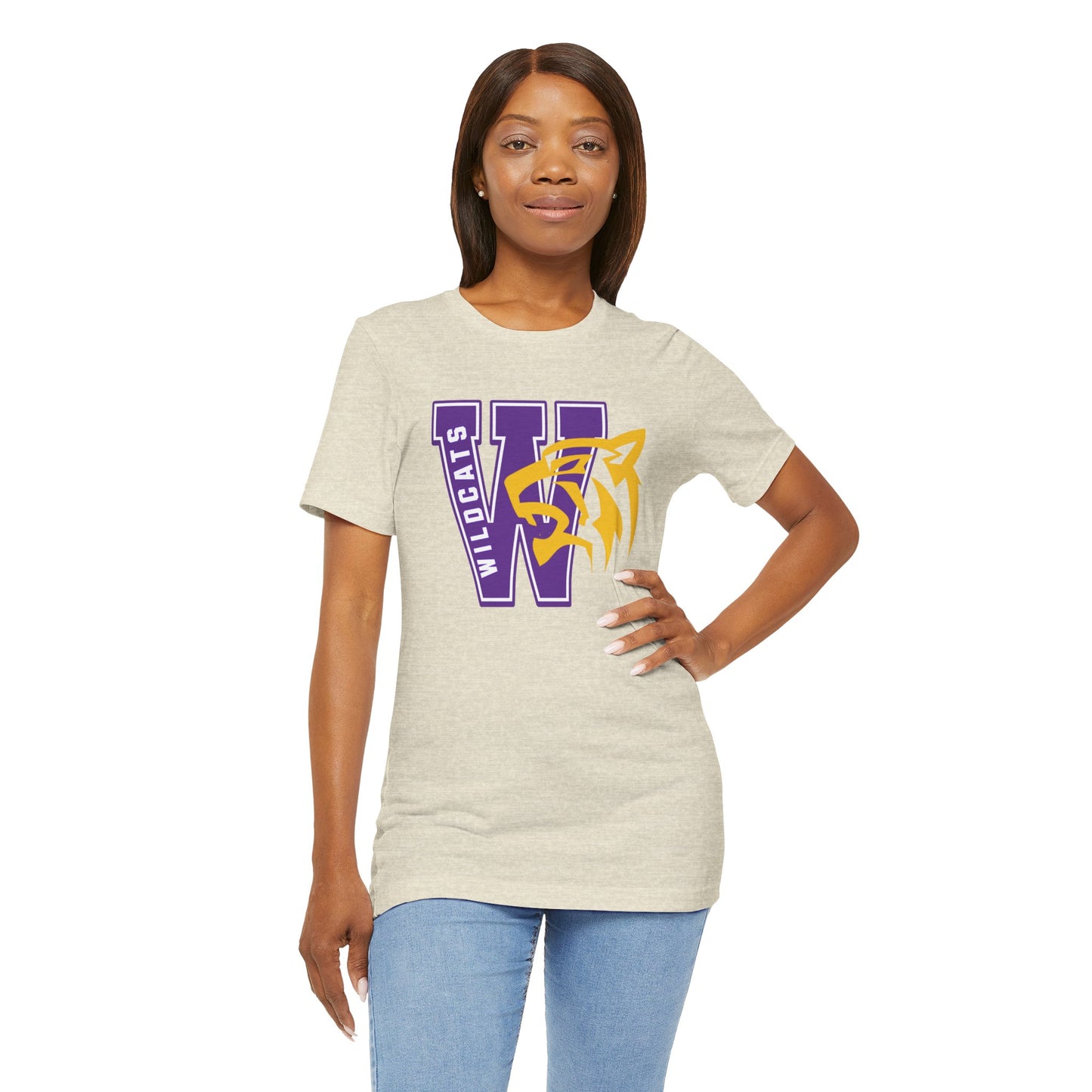 Wildcats Monogram Unisex Jersey Short Sleeve Tee - Multiple Colors