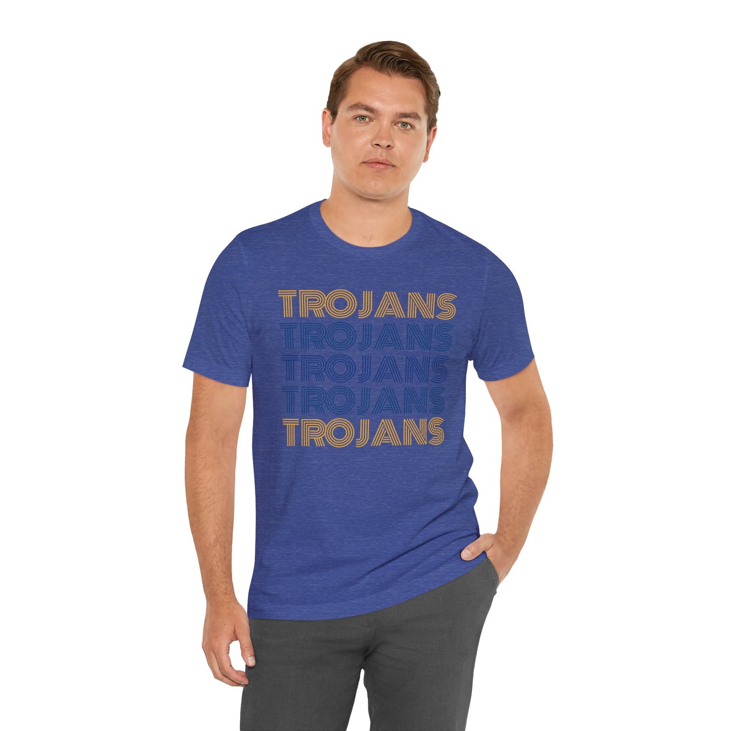 Trojans 5x Line Unisex Jersey Short Sleeve Tee - Multiple Colors