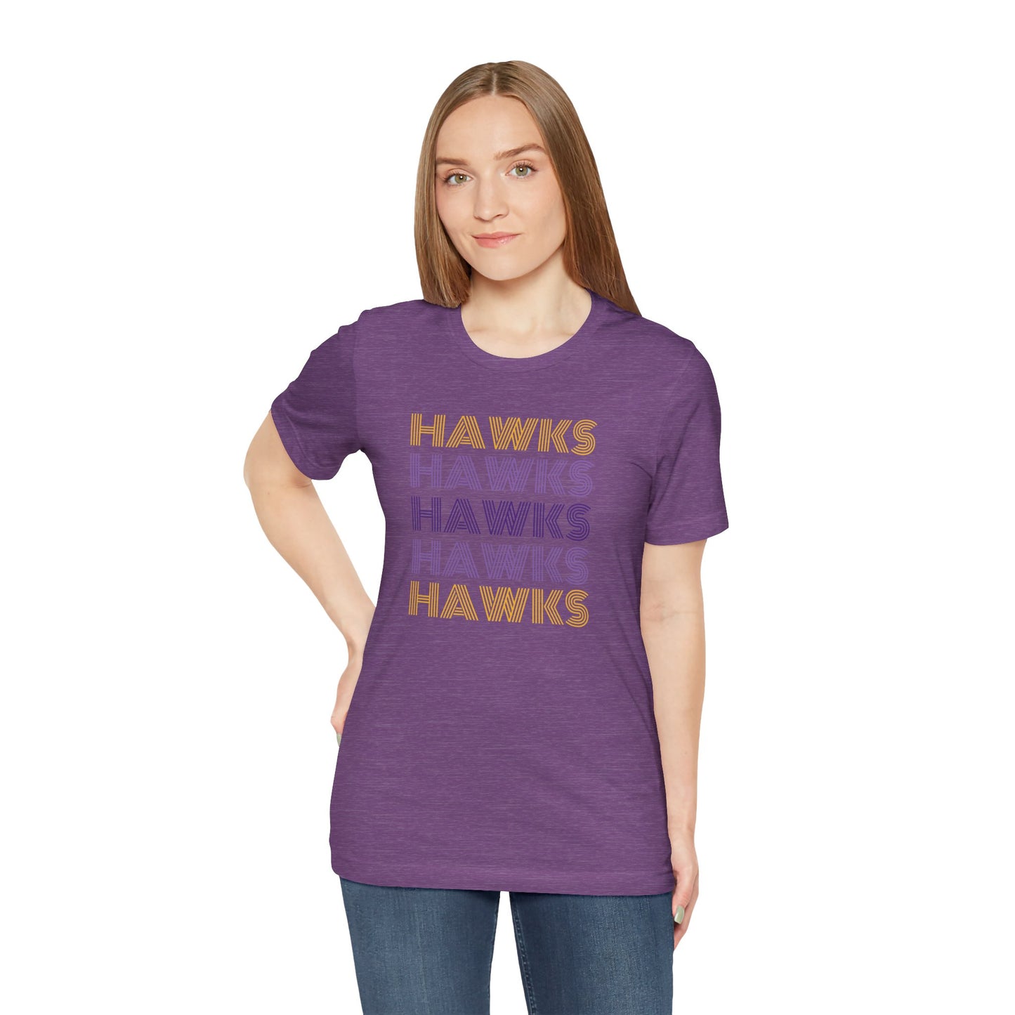 Hawks 5x Lines Unisex Jersey Short Sleeve Tee - Multiple Colors