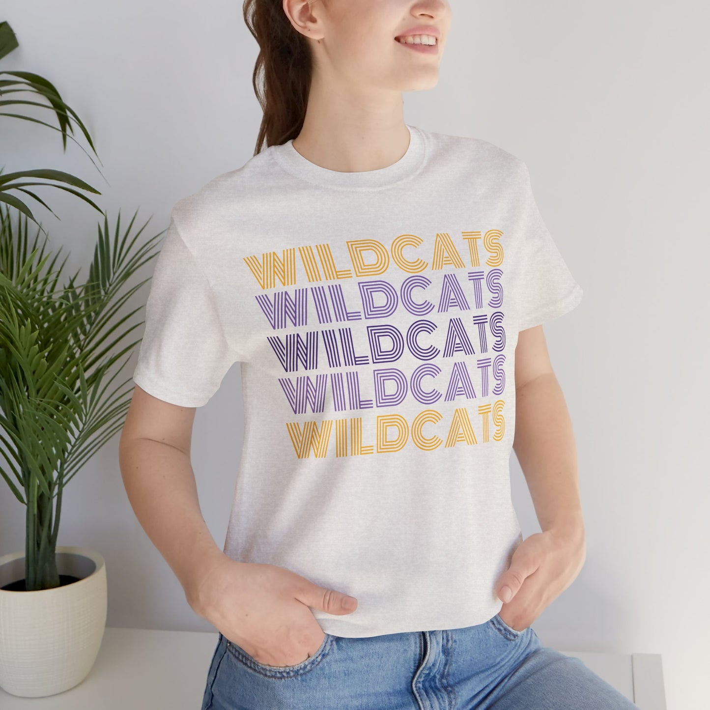 Wildcats 5x Lines Unisex Jersey Short Sleeve Tee - Multiple Colors