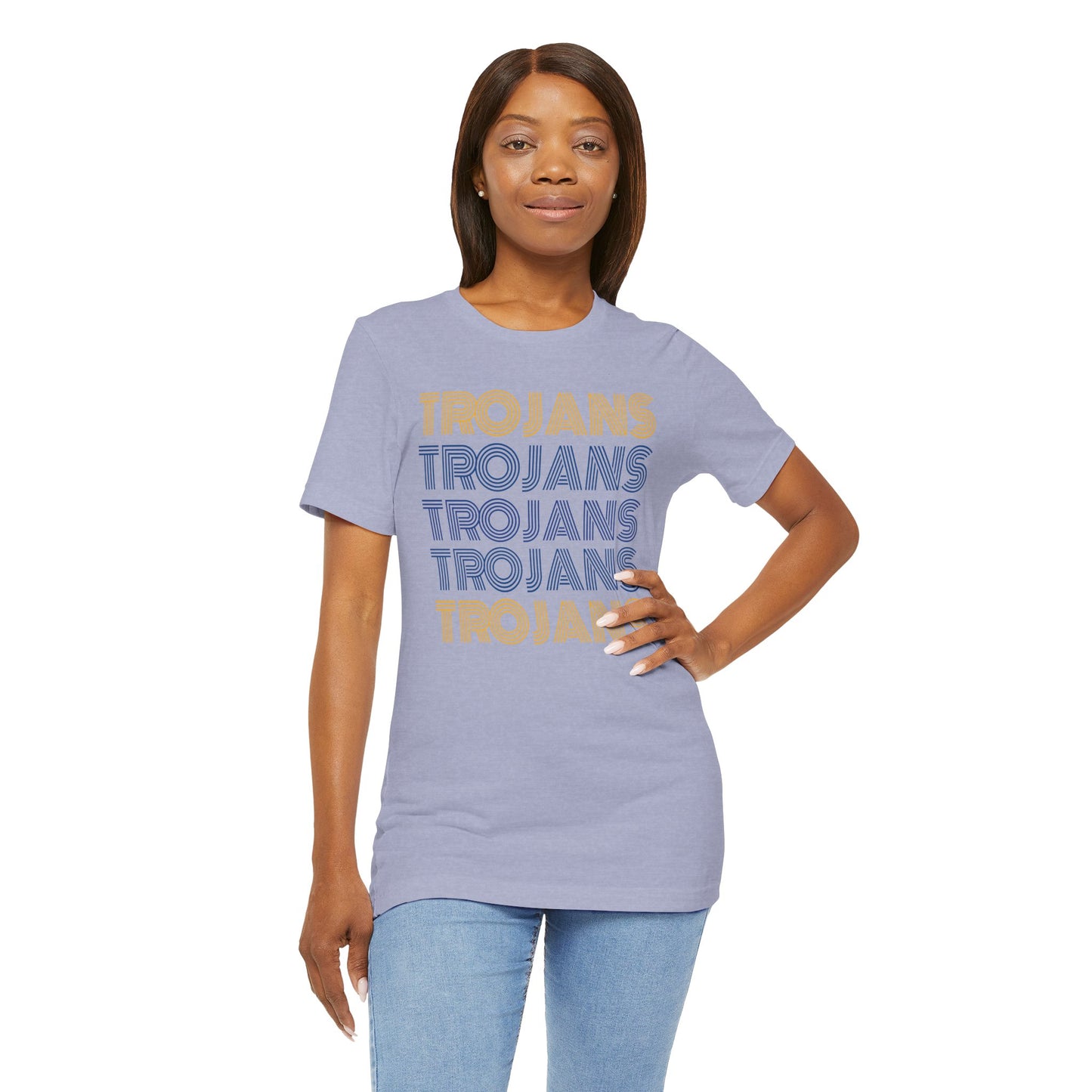 Trojans 5x Line Unisex Jersey Short Sleeve Tee - Multiple Colors