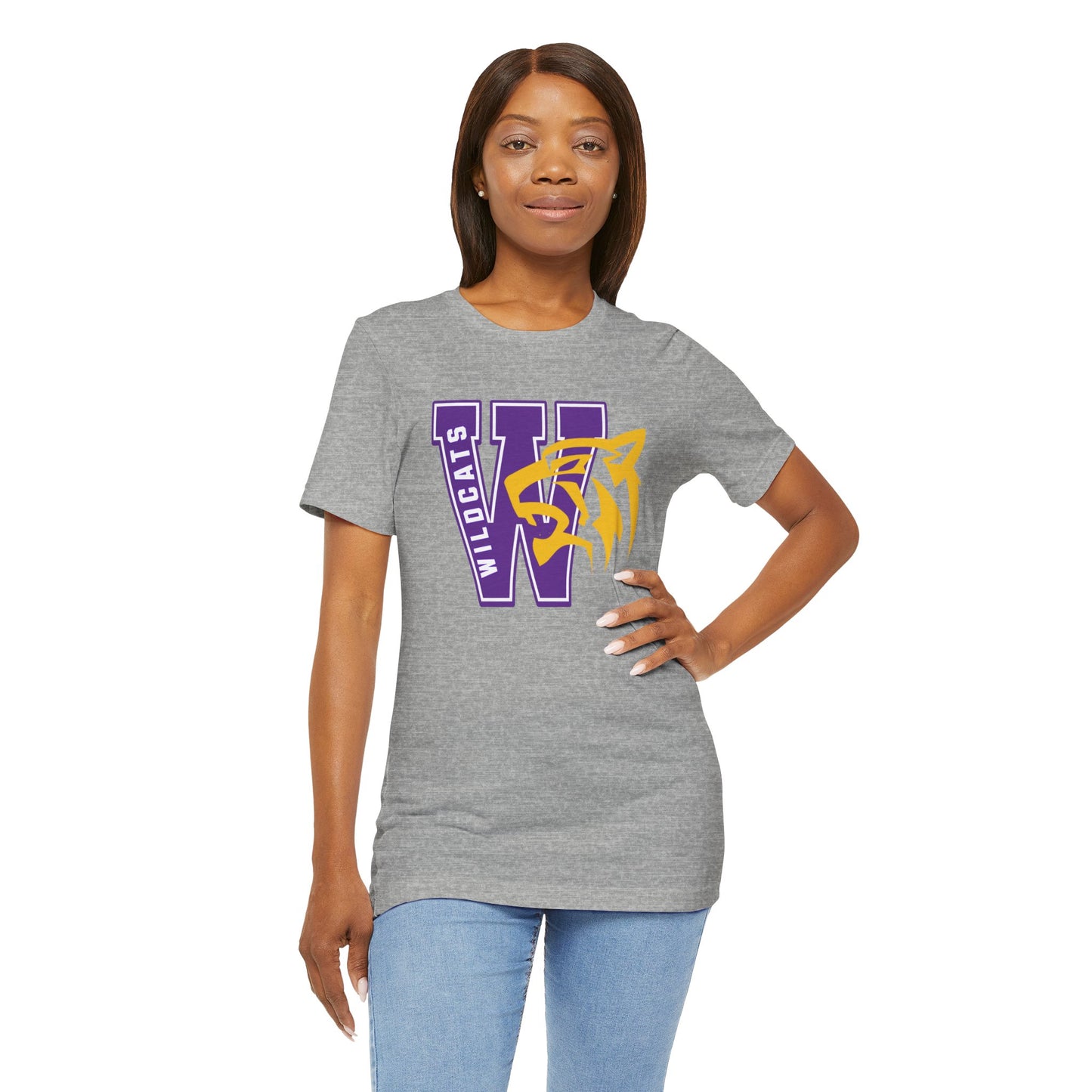 Wildcats Monogram Unisex Jersey Short Sleeve Tee - Multiple Colors