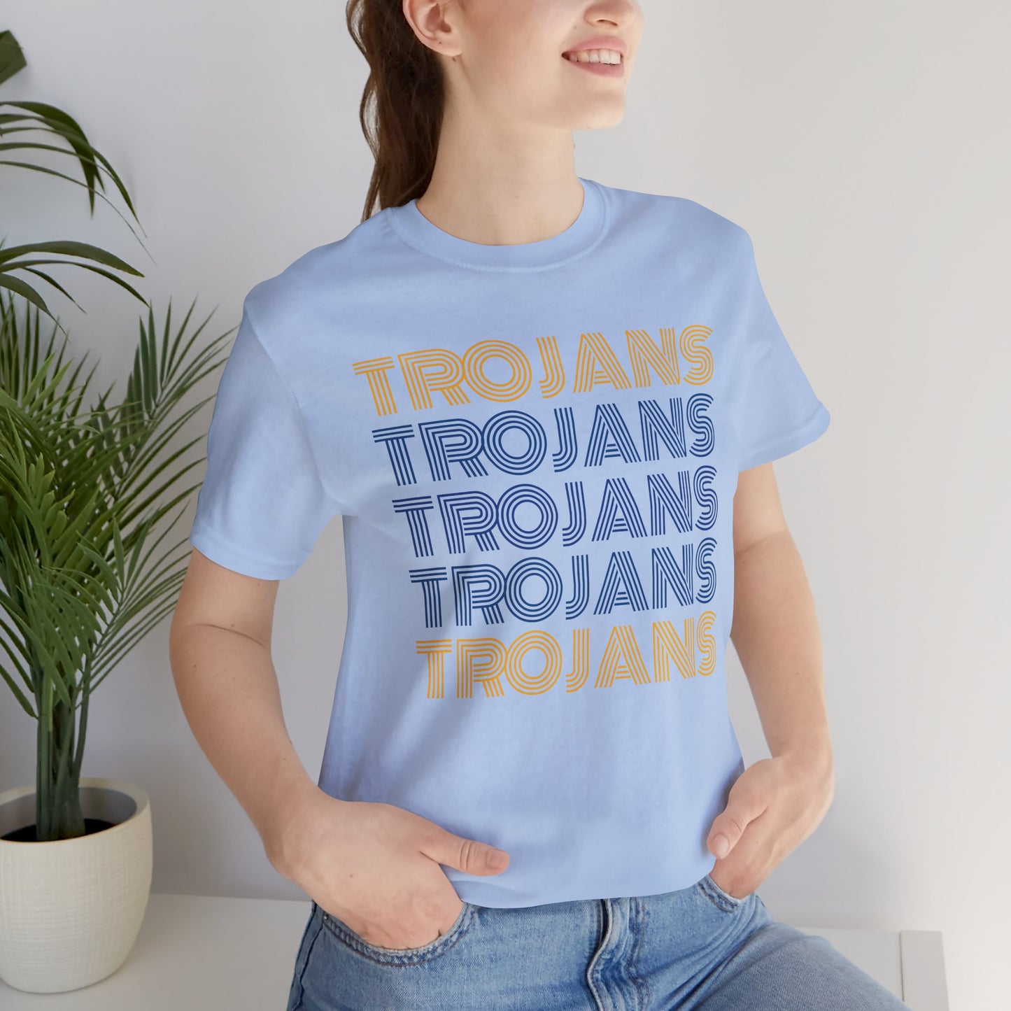 Trojans 5x Line Unisex Jersey Short Sleeve Tee - Multiple Colors