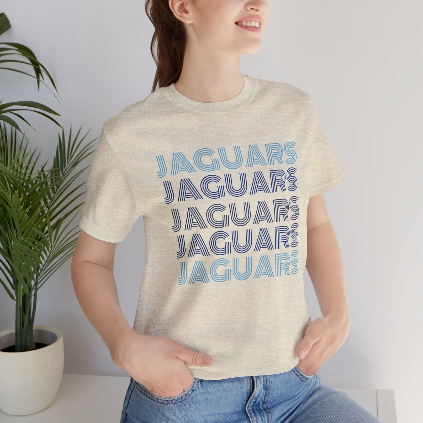 Jaguars 5x Line Unisex Jersey Short Sleeve Tee - Multiple Colors