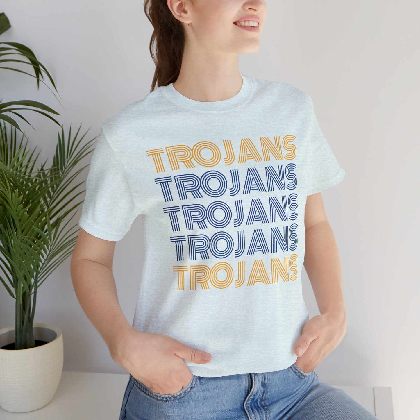 Trojans 5x Line Unisex Jersey Short Sleeve Tee - Multiple Colors