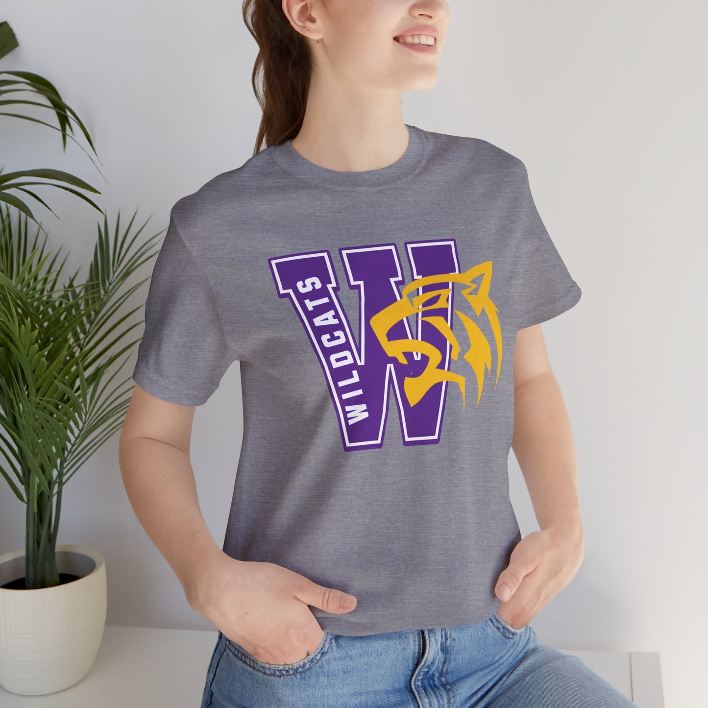 Wildcats Monogram Unisex Jersey Short Sleeve Tee - Multiple Colors