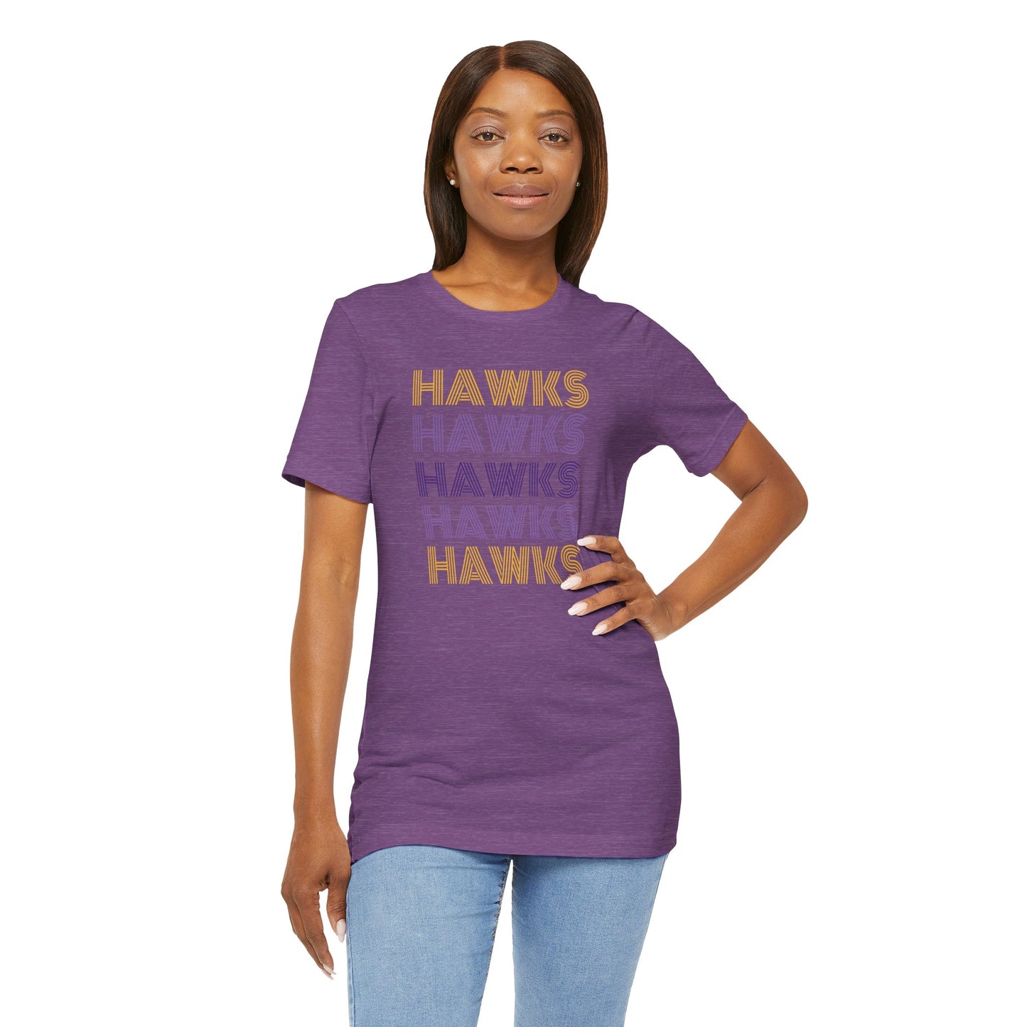 Hawks 5x Lines Unisex Jersey Short Sleeve Tee - Multiple Colors