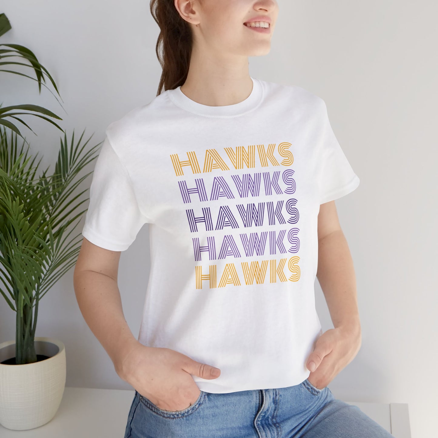 Hawks 5x Lines Unisex Jersey Short Sleeve Tee - Multiple Colors