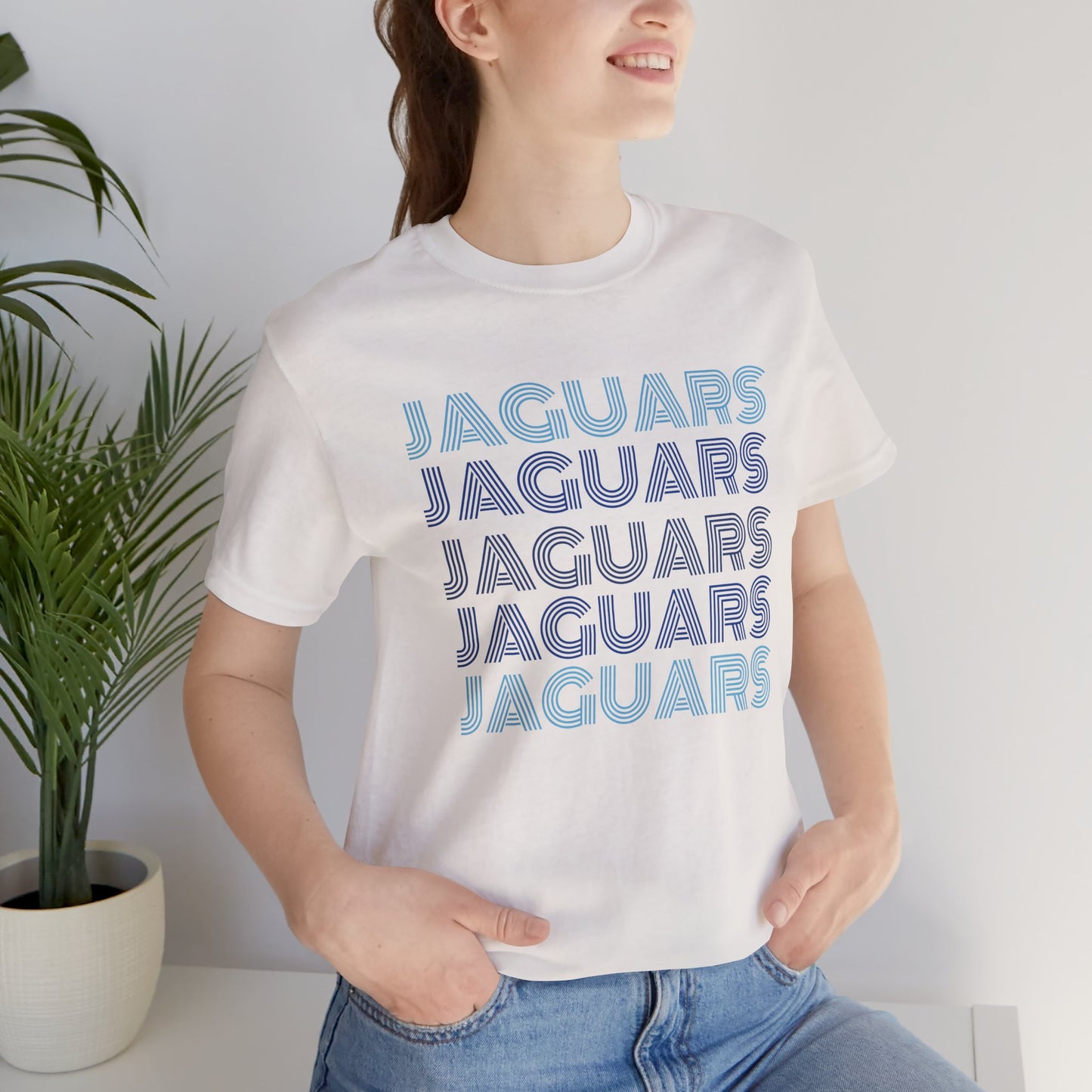 Jaguars 5x Line Unisex Jersey Short Sleeve Tee - Multiple Colors