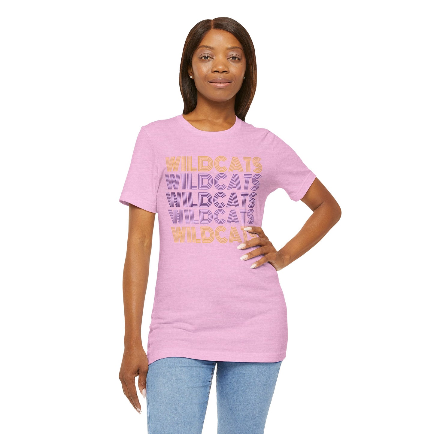 Wildcats 5x Lines Unisex Jersey Short Sleeve Tee - Multiple Colors